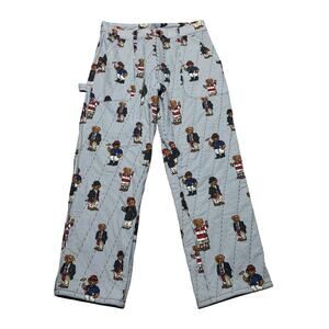 IMPRSSVE Vintage Reconstructed Ralph Lauren Blue Polo Bear Pants Men's M